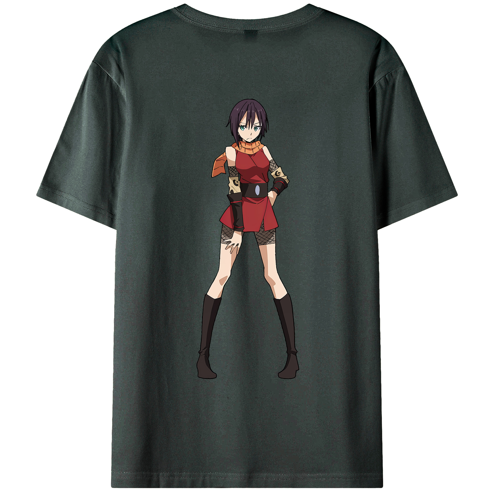 （画像用） 転スラ Regarding Reincarnated to Slime 綿100％ メンズ半袖Tシャツ（バックプリント） 通気性